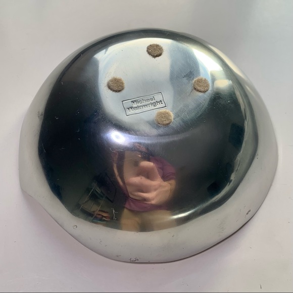 Michael Wainwright Signed 7” COMO Enamel and Aluminum Art Bowl - Picture 12 of 16